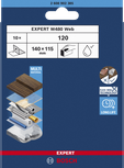 Bosch EXPERT W480 Web 120 zımpara kağıtları 140×115 mm.