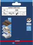 Bosch EXPERT W480 Web 320 el zımpara kağıtları 140×115 mm.