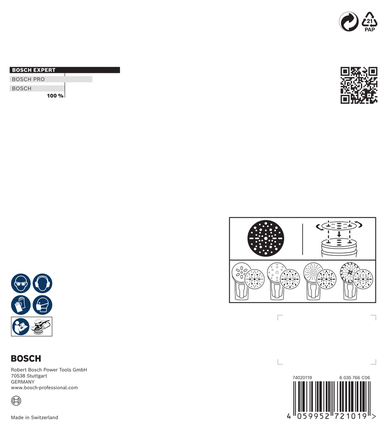 Bosch EXPERT O780 zımpara diski seti 150 mm 9 adet.