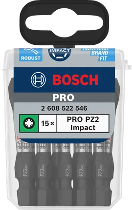 Bosch PRO PZ2 darbeli matkap uçları 15'li paket.