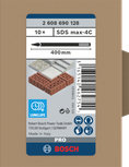 Bosch PRO SDS max-4C sivri uçlu keski seti 400 mm 10 adet.
