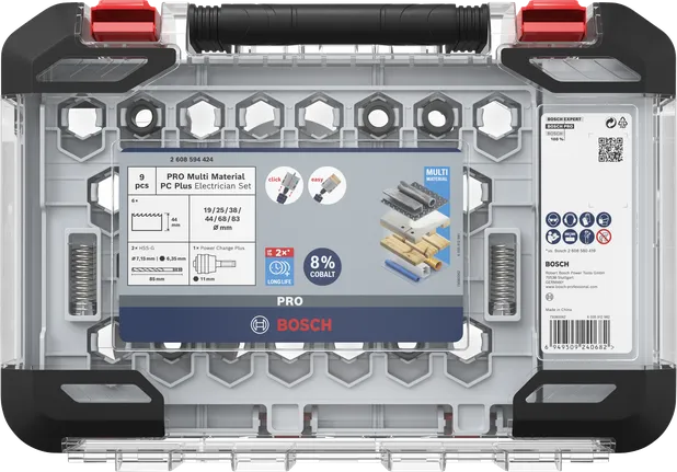 Bosch PRO Multi Material PC Plus Delik Testeresi Seti 9 Parça.