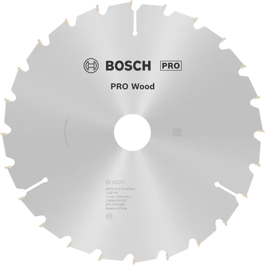 Bosch PRO Ahşap Daire Testere Bıçağı 216mm T24 ahşap için.