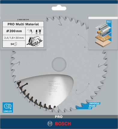 Bosch PRO Multi Material 200 mm testere bıçağı.