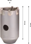Bosch PRO SDS plus-5 40 mm, 6 dişli karot kesici.