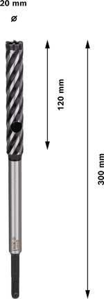 Bosch PRO SDS plus Demir Çubuk Kesici Matkap Ucu 20 x 120 x 300 mm.
