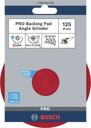 Bosch PRO X-Lock 125 mm açılı taşlama makineleri için destek pedi.