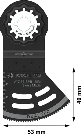 Bosch PRO AYZ 53 BPB çok amaçlı bıçak, 53 mm genişlik.