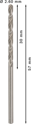 Bosch PRO Metal HSS-G Büküm Matkap Ucu 2,6 mm.