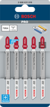 Bosch PRO Plastics PC Clean T101A dekupaj testere bıçakları (5'li paket).