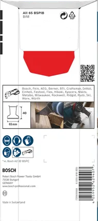 Bosch PRO AII 65 BSPIB daldırma kesme bıçağı 65×40 mm 5 adet.