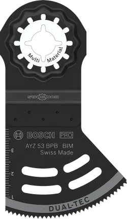 Çoklu malzemeler için Bosch PRO AYZ 53 BPB çok amaçlı alet bıçağı.
