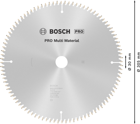Bosch PRO Çok Amaçlı Daire Testere Bıçağı 305mm T96.