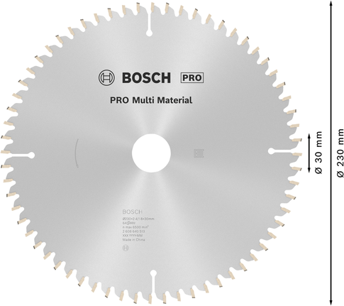 Bosch PRO Multi Material daire testere bıçağı 230mm.