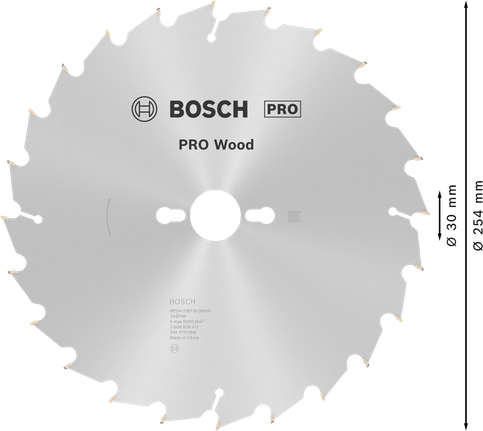 Bosch PRO Ahşap Daire Testere Bıçağı 254mm T24.