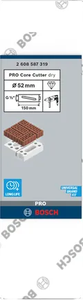 Bosch PRO Çekirdek Kesici kuru 52×150 mm.