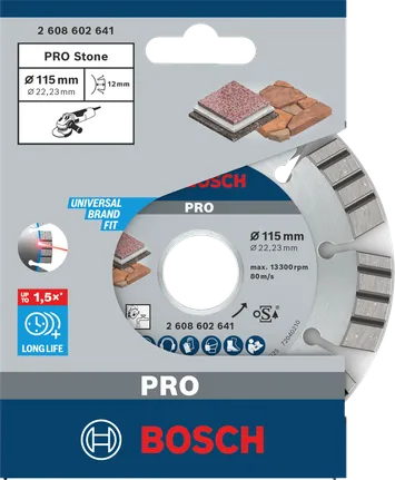 Bosch PRO Stone elmas disk 115×22.23×2.2 mm.