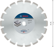 Bosch PRO Asfalt Elmas Disk 350 mm asfalt kesimi için.