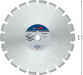 Asfalt kesimi için Bosch PRO Asfalt Elmas Disk 450mm.
