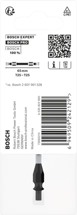 Bosch PRO çift uçlu T25 darbeli matkap ucu 65 mm.