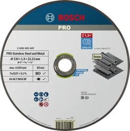 Bosch PRO Paslanmaz Çelik ve Metal Kesme Diski 230 mm.
