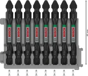 Bosch PRO Çift Uçlu Darbeli Matkap Ucu PZ2 65mm 8'li set.