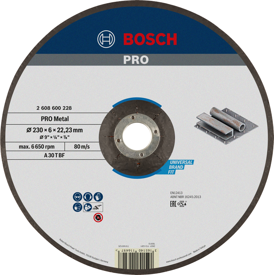 Bosch PRO Metal Bağlı Taşlama Diski 230 mm.