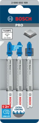 Bosch PRO Metal kalın T121BFC dekupaj testere bıçakları 3'lü paket.