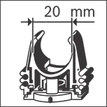 20 mm boru kelepçesi.