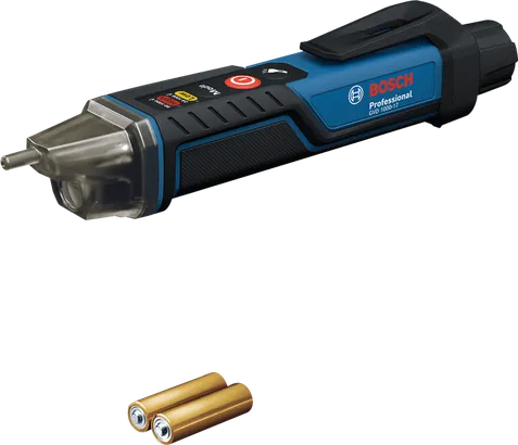 Bosch GVD 1000-1 gerilim dedektörü iki adet AAA pil ile çalışır.