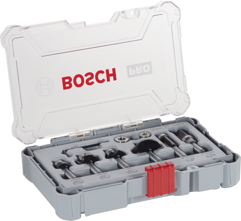 Bosch PRO Freze Ucu Kesme ve Kenar Düzeltme Seti 8 mm 6 adet.