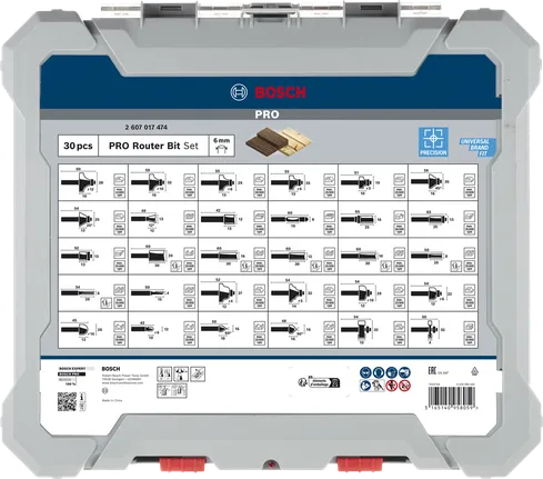 Bosch PRO freze ucu seti 6 mm 30 adet.