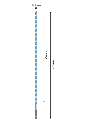 Bosch EXPERT HEX-9 Çok Amaçlı İnşaat Matkap Ucu 8x350x400 mm.