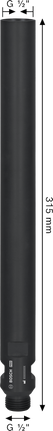 Elmas matkap uçları için Bosch 315 mm uzatma adaptörü.