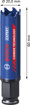 Bosch EXPERT Multi Material 20x60 mm delik testeresi.