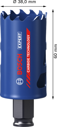 Bosch EXPERT Multi Material 38 mm karbür delik testeresi.