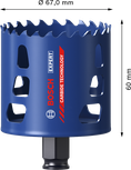 Bosch EXPERT Çok Amaçlı Malzeme Delme Testeresi 67 x 60 mm.