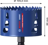 Bosch EXPERT Multi Material 105 mm karbür dişli delik testeresi.