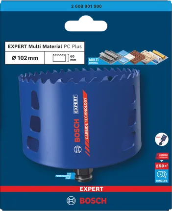 Bosch 102×60 mm Çok Amaçlı Malzeme delik testeresi.