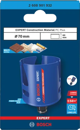 Bosch 70×60 mm inşaat malzemesi delme testeresi.