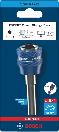 Bosch EXPERT Power Change Plus delik testeresi mil uzatması 11 mm 300 mm.