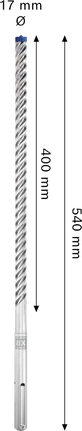 Bosch EXPERT SDS max-8X 17mm darbeli matkap ucu, 540mm uzunluk.