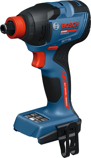 Ergonomik tutamağa sahip Bosch EXDX18V-210 darbeli anahtar.