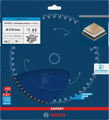 Bosch EXPERT Lamine Panel akülü 210 mm testere bıçağı.