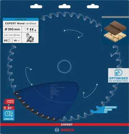 Bosch EXPERT Wood akülü daire testere bıçağı 305 mm T60.