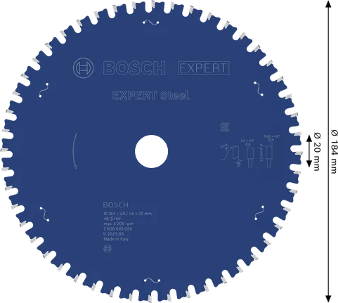 Bosch EXPERT Çelik Daire Testere Bıçağı 184mm T48.
