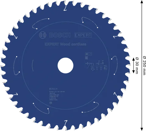 Bosch EXPERT Wood akülü daire testere bıçağı 250mm.