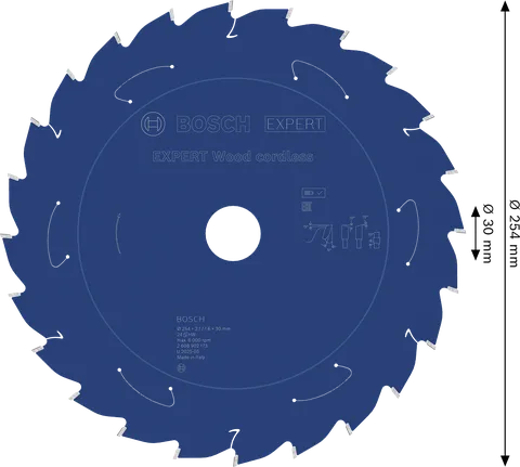 Bosch EXPERT Wood akülü daire testere bıçağı 254mm.