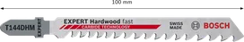 Bosch EXPERT Hardwood Fast T144DHM karbür dekupaj testere bıçağı.