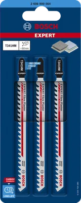 Bosch EXPERT Fiber Plaster T 341 HM karbür dekupaj testeresi bıçakları paketi.